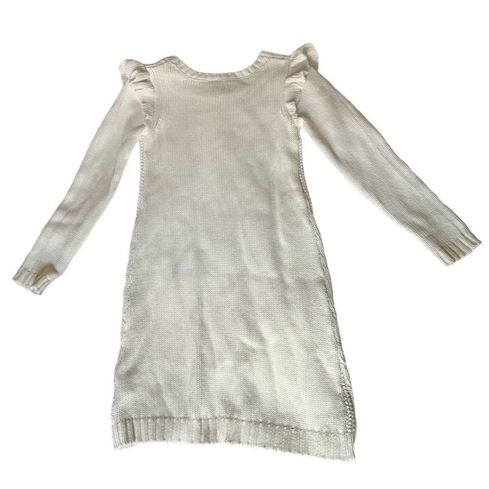 Girl’s Cotton Blend Cable Knit LS Dress, Sz: 6